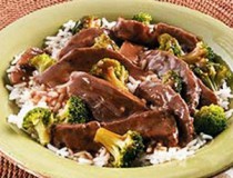 Prato oriental com legumes